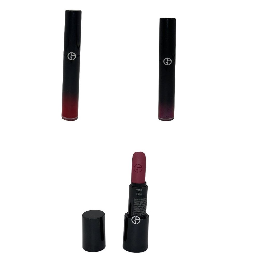 Giorgio Armani Ecstasy Lacquer 401 & 504 & Rouge d'Armani Plum 605 Set